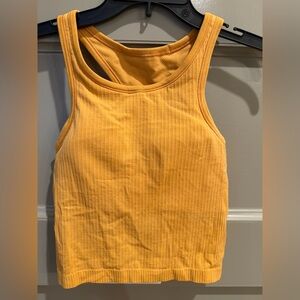 Lululemon ebb to street cropped tank - orange